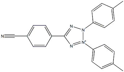 2,3-Bis(p-methylphenyl)-5-(p-cyanophenyl)-2H-tetrazol-3-ium Structure