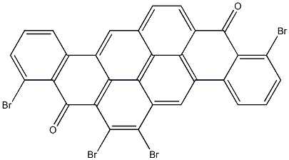 1,6,7,9-テトラブロモ-8,16-ピラントレンジオン 化学構造式