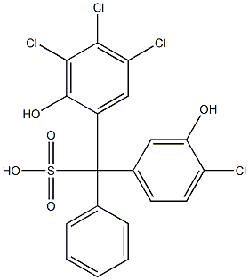 (4-Chloro-3-hydroxyphenyl)(3,4,5-trichloro-2-hydroxyphenyl)phenylmethanesulfonic acid