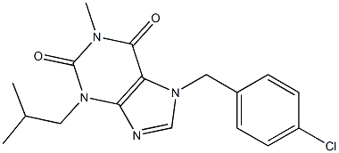 1-Methyl-3-isobutyl-7-(4-chlorobenzyl)xanthine