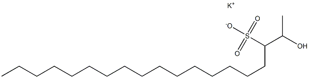 2-Hydroxynonadecane-3-sulfonic acid potassium salt Structure