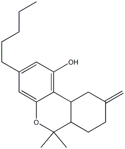 6a,7,8,9,10,10a-Hexahydro-6,6-dimethyl-9-methylene-3-pentyl-6H-dibenzo[b,d]pyran-1-ol,,结构式