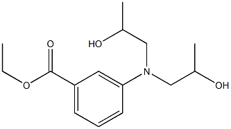 3-[Bis(2-hydroxypropyl)amino]benzoic acid ethyl ester,,结构式