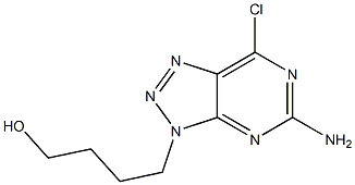 5-Amino-7-chloro-3-(4-hydroxybutyl)-3H-1,2,3-triazolo[4,5-d]pyrimidine,,结构式