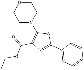 2-Phenyl-5-morpholinothiazole-4-carboxylic acid ethyl ester Structure