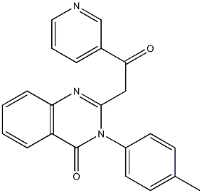 3-(4-Methylphenyl)-2-(3-pyridinylcarbonylmethyl)quinazolin-4(3H)-one,,结构式