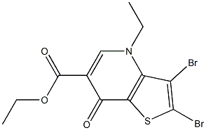 2-Bromo-3-bromo-4-ethyl-7-oxothieno[3,2-b]pyridine-6-carboxylic acid ethyl ester|