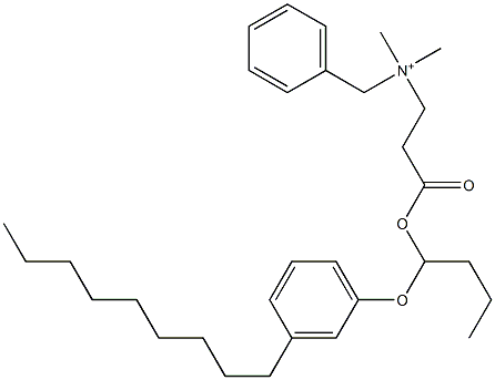 N,N-Dimethyl-N-benzyl-N-[2-[[1-(3-nonylphenyloxy)butyl]oxycarbonyl]ethyl]aminium Struktur