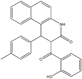 1-(4-Methylphenyl)-1,2-dihydro-2-(2-hydroxybenzoyl)benzo[f]quinolin-3(4H)-one 结构式