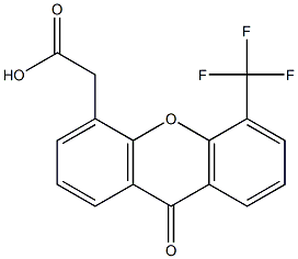 5-(Trifluoromethyl)-9-oxo-9H-xanthene-4-acetic acid 结构式