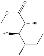 (2R,3R,4S)-2,4-Dimethyl-3-hydroxyhexanoic acid methyl ester Struktur