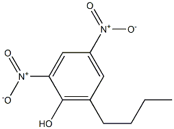 6-Butyl-2,4-dinitrophenol,,结构式