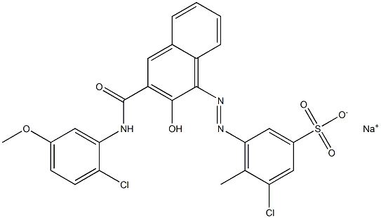 3-Chloro-4-methyl-5-[[3-[[(2-chloro-5-methoxyphenyl)amino]carbonyl]-2-hydroxy-1-naphtyl]azo]benzenesulfonic acid sodium salt