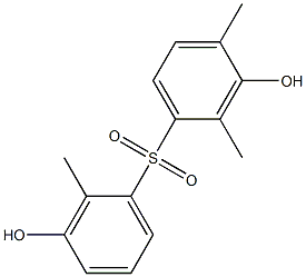 3,3'-Dihydroxy-2,2',4-trimethyl[sulfonylbisbenzene] Struktur