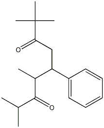 2,2,6,8-Tetramethyl-5-phenyl-3,7-nonanedione Struktur