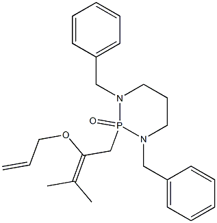 1,3-Dibenzyl-2-[3-methyl-2-[(2-propenyl)oxy]-2-butenyl]hexahydro-1,3,2-diazaphosphorine 2-oxide