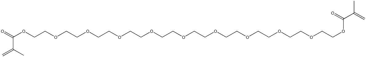 Dimethacrylic acid 3,6,9,12,15,18,21,24,27-nonaoxanonacosane-1,29-diyl ester,,结构式