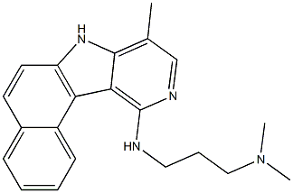 11-(3-Dimethylaminopropylamino)-8-methyl-7H-benzo[e]pyrido[4,3-b]indole,,结构式