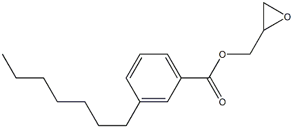 3-Heptylbenzoic acid glycidyl ester Struktur