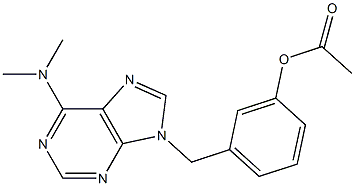 9-(3-Acetyloxybenzyl)-N,N-dimethyl-9H-purin-6-amine,,结构式