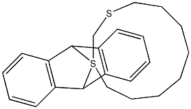 9,10-ジヒドロ-9,10-(メテノチオオクタノチオメタノ)アントラセン 化学構造式