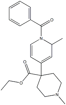 1-Methyl-4-[(1,2-dihydro-1-benzoyl-2-methylpyridin)-4-yl]piperidine-4-carboxylic acid ethyl ester Structure