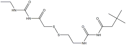 1-(3,3-Dimethylbutyryl)-3-[2-[[(3-ethylureido)carbonylmethyl]dithio]ethyl]urea Struktur