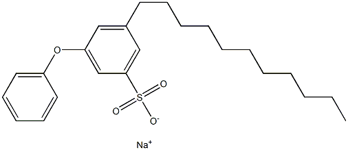 3-フェノキシ-5-ウンデシルベンゼンスルホン酸ナトリウム 化学構造式