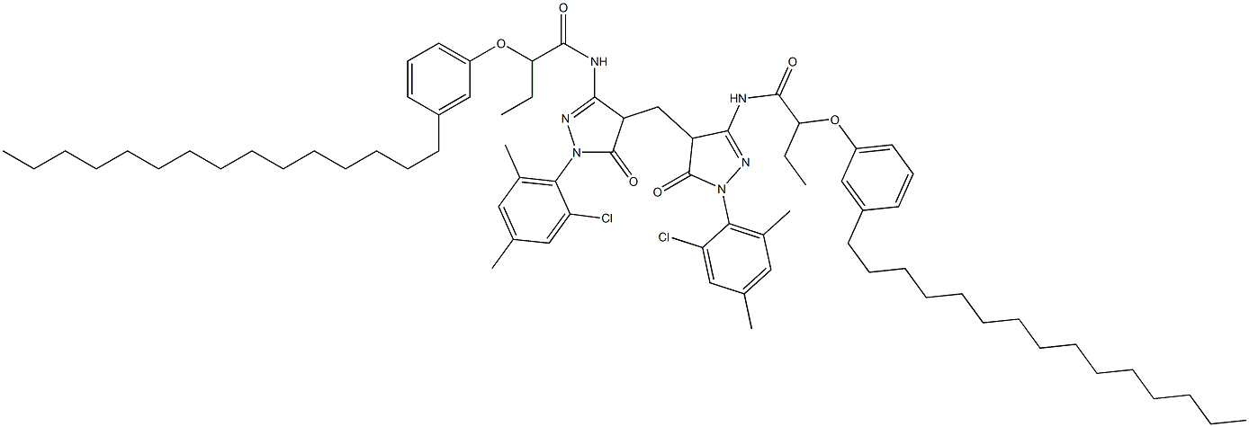 4,4'-Methylenebis[1-(2-chloro-4,6-dimethylphenyl)-3-[2-(3-pentadecylphenoxy)butanoylamino]-2-pyrazolin-5-one]