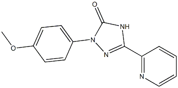 2-(4-メトキシフェニル)-5-(2-ピリジニル)-2H-1,2,4-トリアゾール-3(4H)-オン 化学構造式