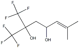 6-Methyl-1,1,1-trifluoro-2-(trifluoromethyl)-5-heptene-2,4-diol 结构式