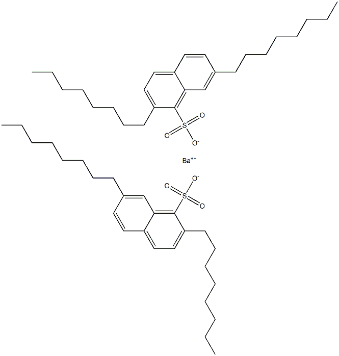 ビス(2,7-ジオクチル-1-ナフタレンスルホン酸)バリウム 化学構造式