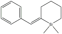 2-Benzylidene-1,1-dimethyl-1-silacyclohexane,,结构式