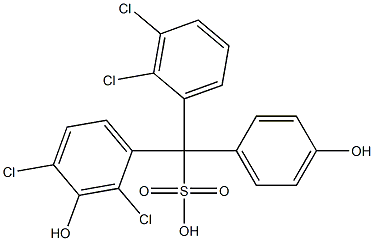 (2,3-Dichlorophenyl)(2,4-dichloro-3-hydroxyphenyl)(4-hydroxyphenyl)methanesulfonic acid 结构式