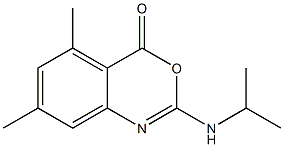 2-イソプロピルアミノ-5-メチル-7-メチル-4H-3,1-ベンゾオキサジン-4-オン 化学構造式