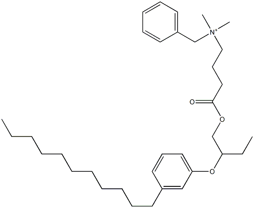 N,N-Dimethyl-N-benzyl-N-[3-[[2-(3-undecylphenyloxy)butyl]oxycarbonyl]propyl]aminium Structure