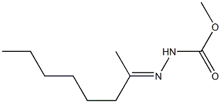 2-(1-メチルヘプチリデン)ヒドラジンカルボン酸メチル 化学構造式