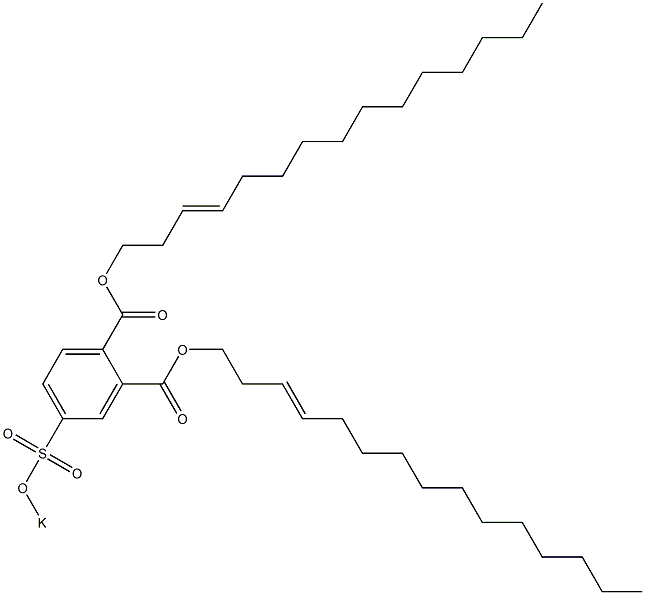 4-(Potassiosulfo)phthalic acid di(3-pentadecenyl) ester Structure