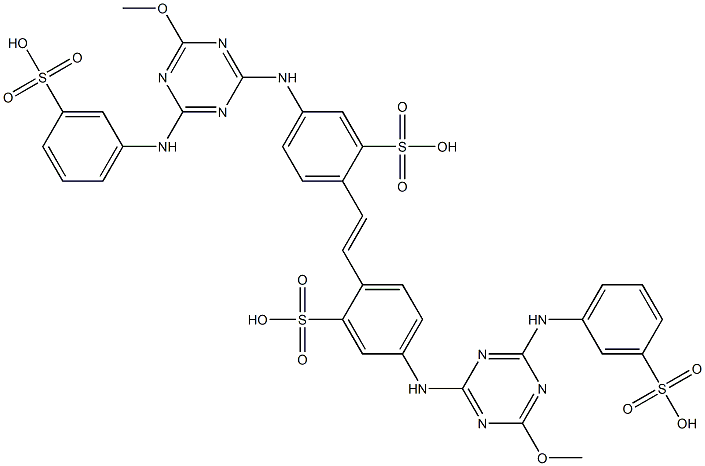 4,4'-Bis[4-methoxy-6-(m-sulfoanilino)-1,3,5-triazin-2-ylamino]-2,2'-stilbenedisulfonic acid|
