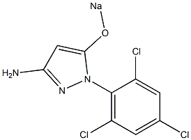 3-Amino-5-sodiooxy-1-(2,4,6-trichlorophenyl)-1H-pyrazole 结构式