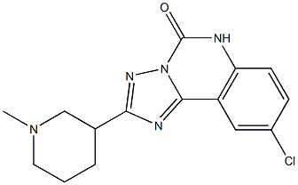 9-Chloro-2-(1-methyl-3-piperidinyl)[1,2,4]triazolo[1,5-c]quinazolin-5(6H)-one Struktur