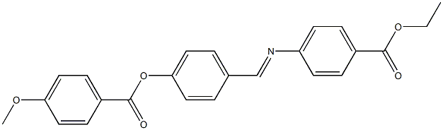 4-[4-(4-Methoxybenzoyloxy)benzylideneamino]benzoic acid ethyl ester Struktur