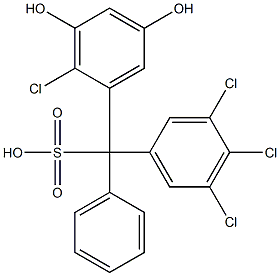 (2-Chloro-3,5-dihydroxyphenyl)(3,4,5-trichlorophenyl)phenylmethanesulfonic acid