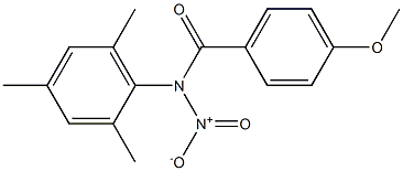 N-Nitro-N-(2,4,6-trimethylphenyl)-4-methoxybenzamide 结构式