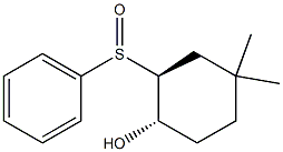 (1S,2S)-4,4-ジメチル-2-フェニルスルフィニルシクロヘキサノール 化学構造式