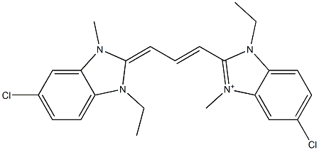 5-Chloro-2-[3-[(5-chloro-1-ethyl-1,3-dihydro-3-methyl-2H-benzimidazol)-2-ylidene]-1-propenyl]-1-ethyl-3-methyl-1H-benzimidazol-3-ium