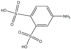 4-アミノ-1,2-ベンゼンジスルホン酸 化学構造式