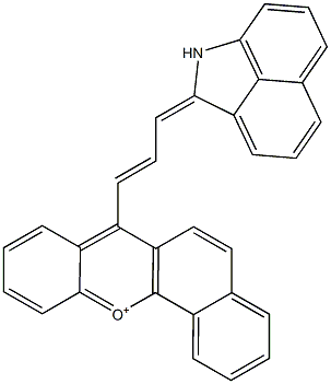 7-[3-[(1,2-ジヒドロベンゾ[cd]インドール)-2-イリデン]-1-プロペニル]ベンゾ[c]キサンチリウム 化学構造式