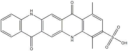 5,7,12,14-Tetrahydro-1,4-dimethyl-7,14-dioxoquino[2,3-b]acridine-3-sulfonic acid Structure