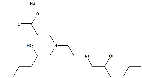 3-[N-(2-Hydroxyhexyl)-N-[2-(2-hydroxy-1-hexenylamino)ethyl]amino]propionic acid sodium salt Structure